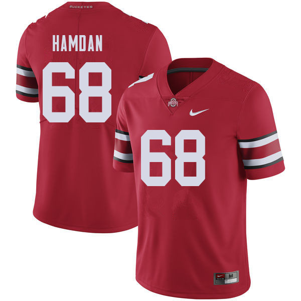 Men #68 Zaid Hamdan Ohio State Buckeyes College Football Jerseys Sale-Red